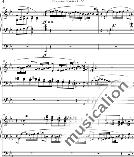 Guilmant, Felix Alexandre: Sonate Nr. 3 c-moll (komplett) - Orgel>mPed:4