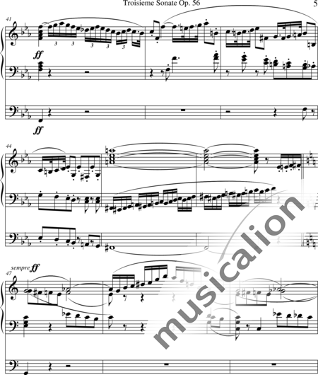 Guilmant, Felix Alexandre: Sonate Nr. 3 c-moll (komplett) - Orgel>mPed:5