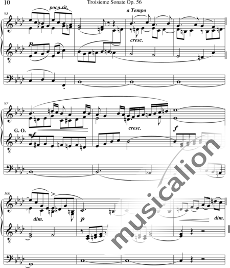 Guilmant, Felix Alexandre: Sonate Nr. 3 c-moll (komplett) - Orgel>mPed:10
