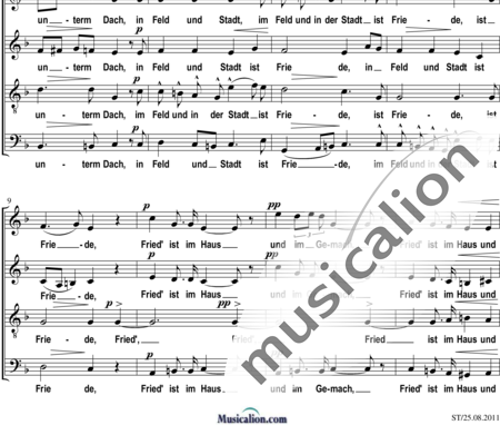 Rheinberger, Josef Gabriel: Abendfriede ("Die Schwalbe schwingt zum Abendliede") - Choir>SATB:1