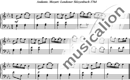Mozart, Wolfgang Amadeus: Andante (aus dem Londoner Skizzenbuch) - Klavier:0