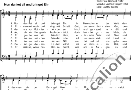 Sieber, Gustav: Nun danket all und bringet Ehr - Chor>SATB:0
