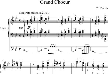 Dubois, Théodore
: Grand Choeur - Órgano>cPed:0