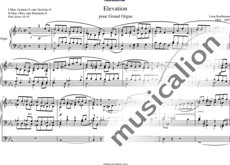Boëllmann, Léon: Elevation E-flat Major - Organ>wped:0