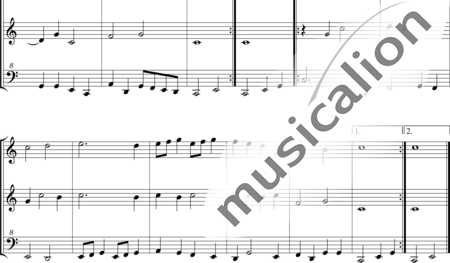 Purcell, Henry: Trio-Stücke: 3. Rigaudon - Blockflöte 3:1