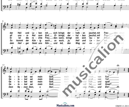 Anónimo, desconocido: Macht hoch die Tür (Ecumenical Choir) - Coro>SATB:1
