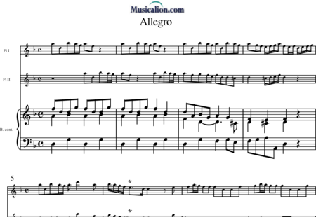 Sonata D Minor 2nd Mov Allegro Pierre Prowo Sheet Music To Download