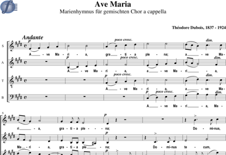 Dubois, Théodore: Ave Maria in E (Motette) - Chor>SATB:0
