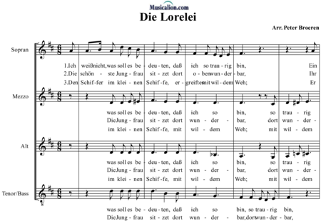 Silcher, Friedrich: Lorelei (Arr.) - Choir>SSATB:0