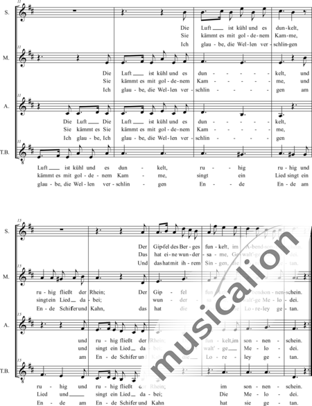 Silcher, Friedrich: Lorelei (Arr.) - Choir>SSATB:2
