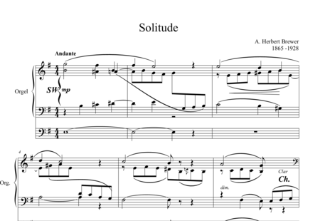 Brewer, Alfred Herbert: Solitude - Organ>wped:0