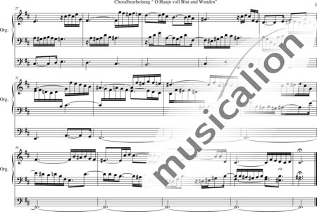 Rheinberger, Josef Gabriel: Choralbearbeitung " O Haupt voll Blut und Wunden" - Orgel>mPed:2