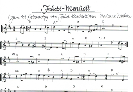 Wiesheu, Marianne: Jakobi Minuet - Flauta dulce+Guirarra:0