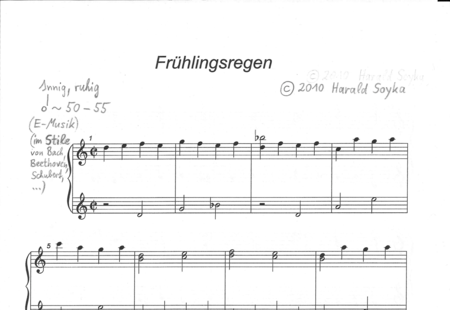 Soyka, Harald: Frühlingsregen - Klavier:0