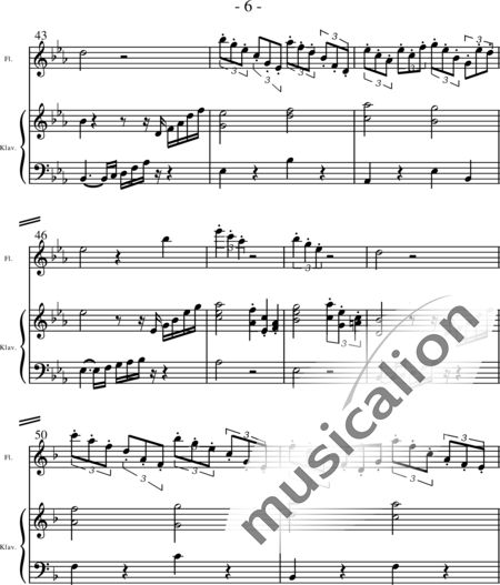 Glatz, Klaus: Sonate F-Dur 3. Satz - Flöte+Klavier:6