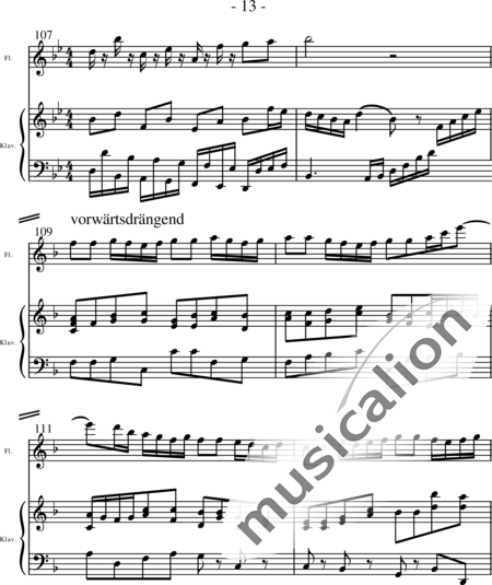 Glatz, Klaus: Sonate F-Dur 3. Satz - Flöte+Klavier:13