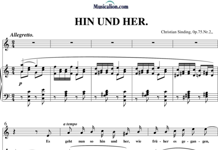 Sinding, Christian: Hin und her - Solo>alto+Piano:0