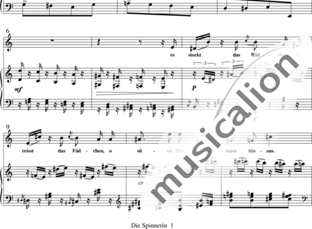 Wolf, Hugo: Die Spinnerin 2 - Solo>sop+Piano:1