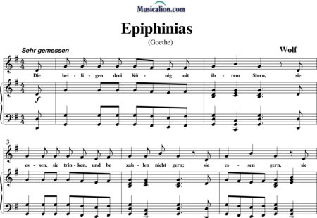 Wolf, Hugo: Epiphinias - Solo>sop+Piano:0