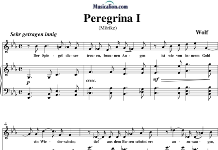 Wolf, Hugo: Peregrina I - Solo>Sop+Klavier:0