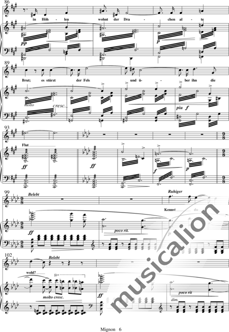 Wolf, Hugo: Mignon - Solo>sop+Piano:6