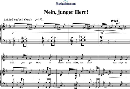 Wolf, Hugo: Nein, junger Herr! - Solo>sop+Piano:0