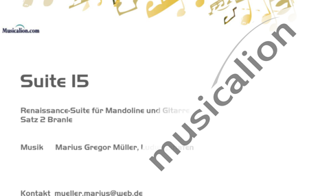 Mueller, Marius Gregor: Suite 15, Satz 2: Branle - Gitarre+Mandoline:1
