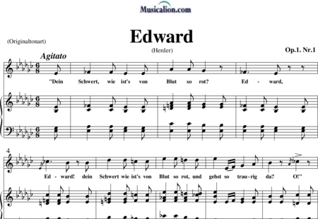 Loewe, Carl: Edward - Solo>sop+Piano:0
