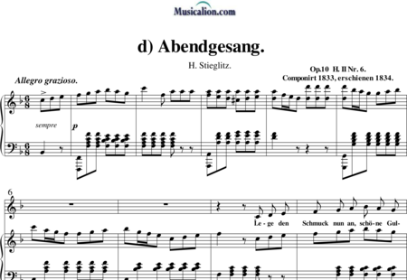 Loewe, Carl: Abendgesang - Solo>sop+Piano:0