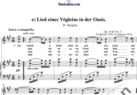 Loewe, Carl
: Lied eines Vögleins in der Oasis - Solo>sop+Piano:0