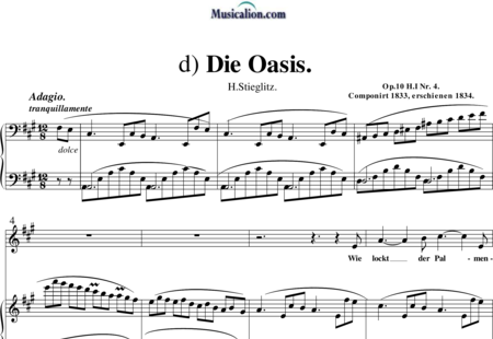 Loewe, Carl
: Die Oasis - Solo>sop+Piano:0