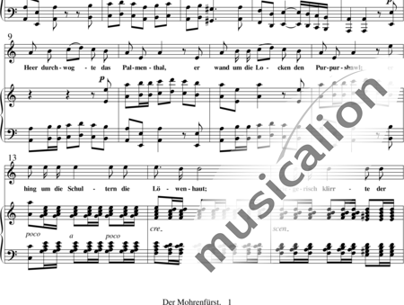 Loewe, Carl: Der Mohrenfürst - Solo>sop+Piano:1