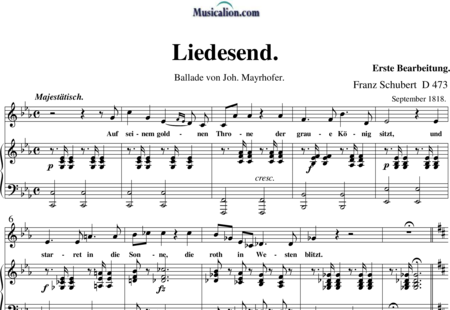Schubert, Franz (Peter): Liedesend - Solo>Sop+Klavier:0