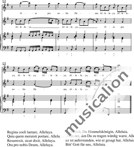 Couperin, Francois: Regina Coeli Laetare - Solo>Sop2+Basso Continuo:10