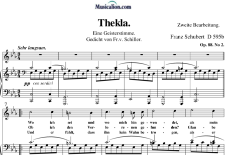 Schubert, Franz (Peter): Thekla. 2 - Solo>sop+Piano:0