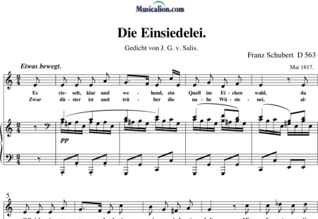 Schubert, Franz (Peter): Die Einsiedelei - Solo>sop+Piano:0