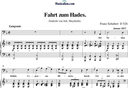 Schubert, Franz (Peter): Fahrt zum Hades - Solo>bajo:0
