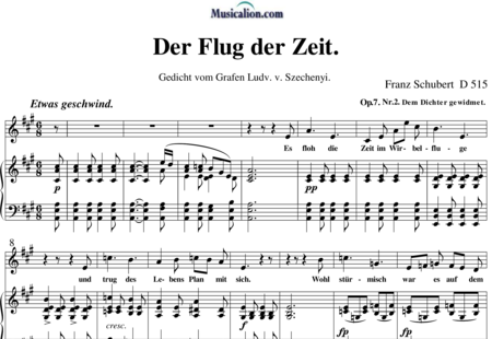Schubert, Franz (Peter): Der Flug der Zeit - Solo>Sop+Klavier:0