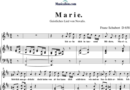 Schubert, Franz (Peter): Marie - Solo>sop+Piano:0