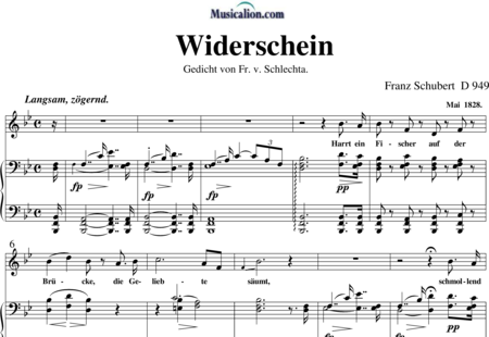 Schubert, Franz (Peter): Widerschein - Solo>sop+Piano:0
