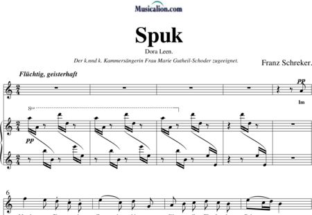 Schreker, Franz: Spuk - Solo>Sop+Klavier:0