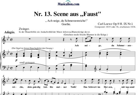 Loewe, Carl: Nr. 13. Scene aus „Faust" - Solo>sop+Piano:0