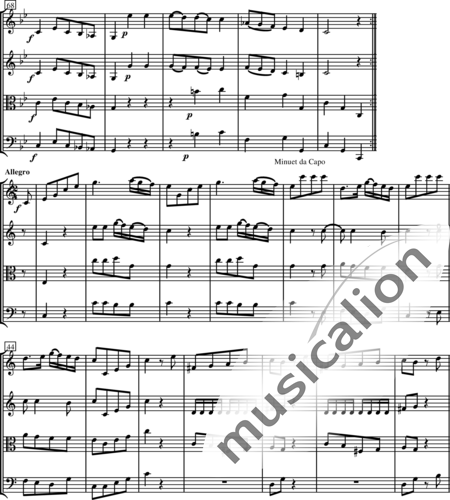 Haydn, (Franz) Joseph: String Quartet in C Major - Violin 2+Viola+Vlc:14