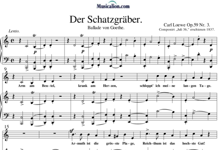 Loewe, Carl: Der Schatzgräber - Solo>Sop+Klavier:0