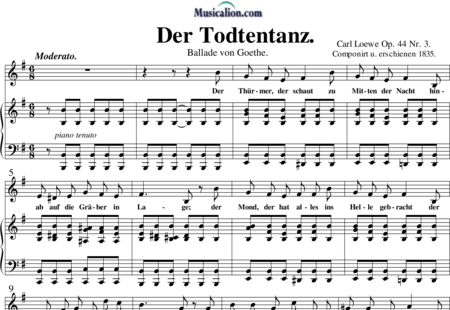 Loewe, Carl: Der Todtentanz - Solo>Sop+Klavier:0