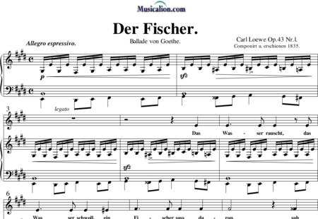 Loewe, Carl: Der Fischer - Solo>sop+Piano:0