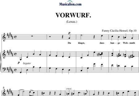 Hensel, Fanny: Vorwurf - Solo>Sop+Klavier:0