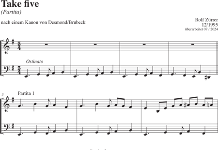 Zürrer, Rolf: Take five - Organ>wped:0