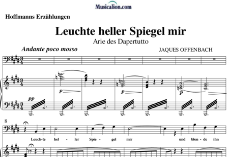 Offenbach, Jacques: Leuchte heller Spiegel mir - Solo>Bass+Klavier:0
