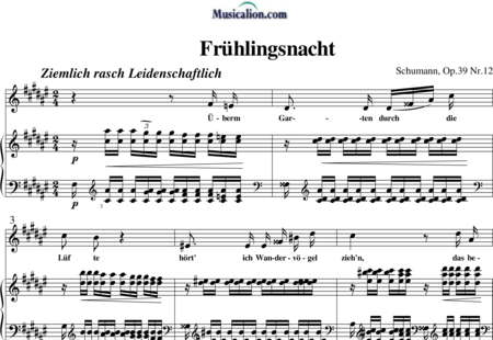 Schumann, Robert: Frühlingsnacht - Solo>sop+Piano:0
